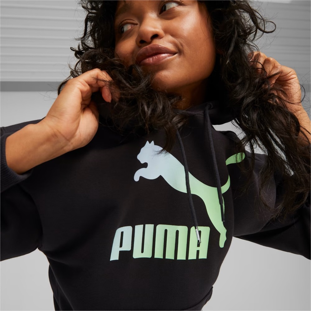 Women’s Puma Pullover Crop Hoodie Top